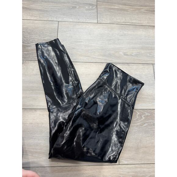 SPANX FAUX PATENT LEATHER LEGGINGS XL - Picture 5 of 8